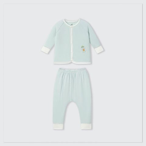  Bộ dài tay cúc thẳng La Pomme bé cún lông mềm 