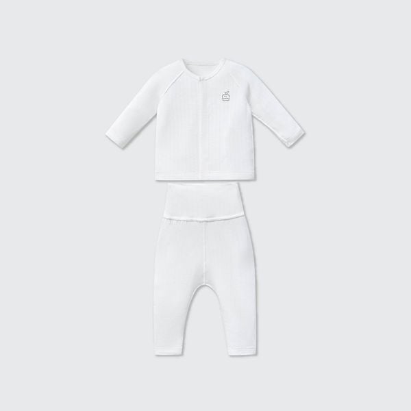  Bộ dài tay cúc thẳng La Pomme đường may lật êm ái 