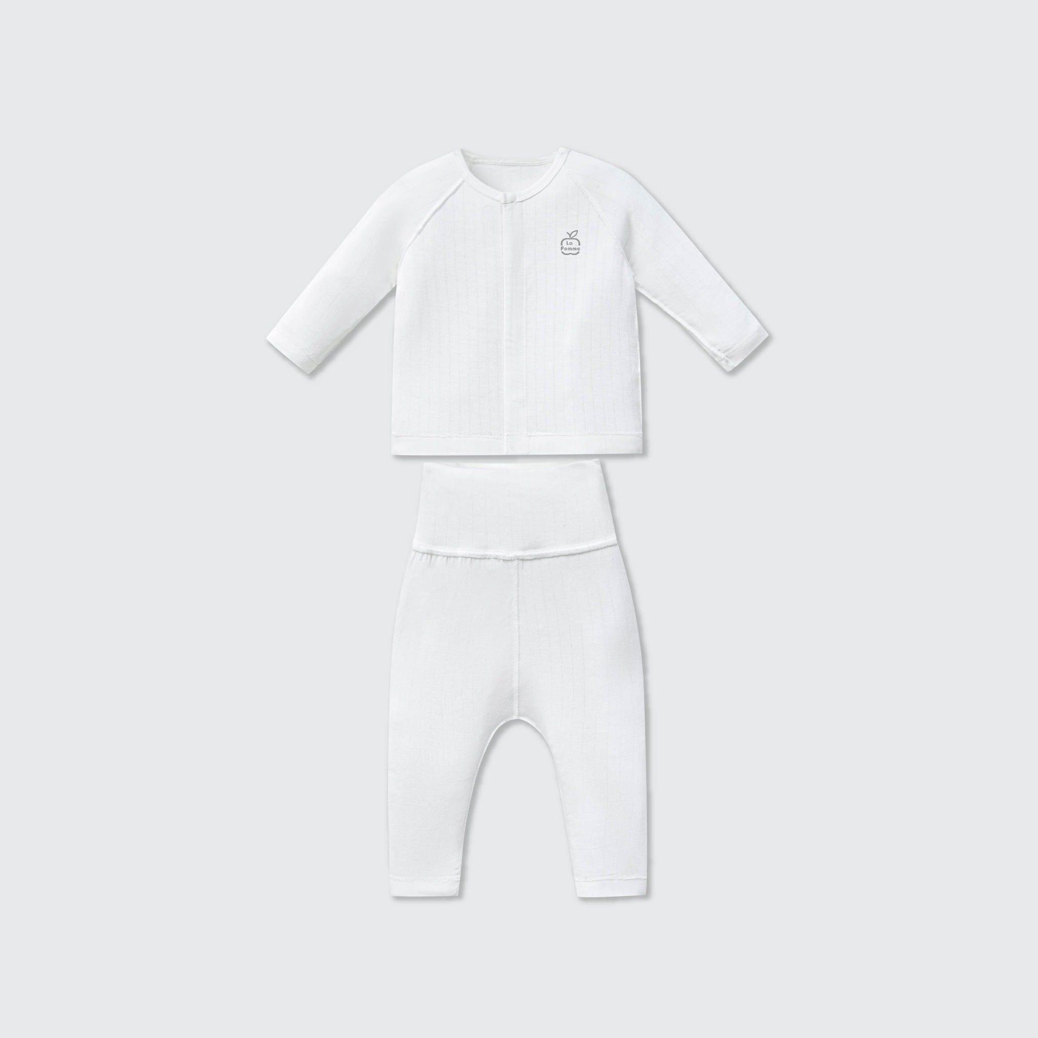  Bộ dài tay cúc thẳng La Pomme đường may lật êm ái 