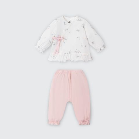  Bộ dài tay cúc lệch La Pomme khu vườn cà rốt 