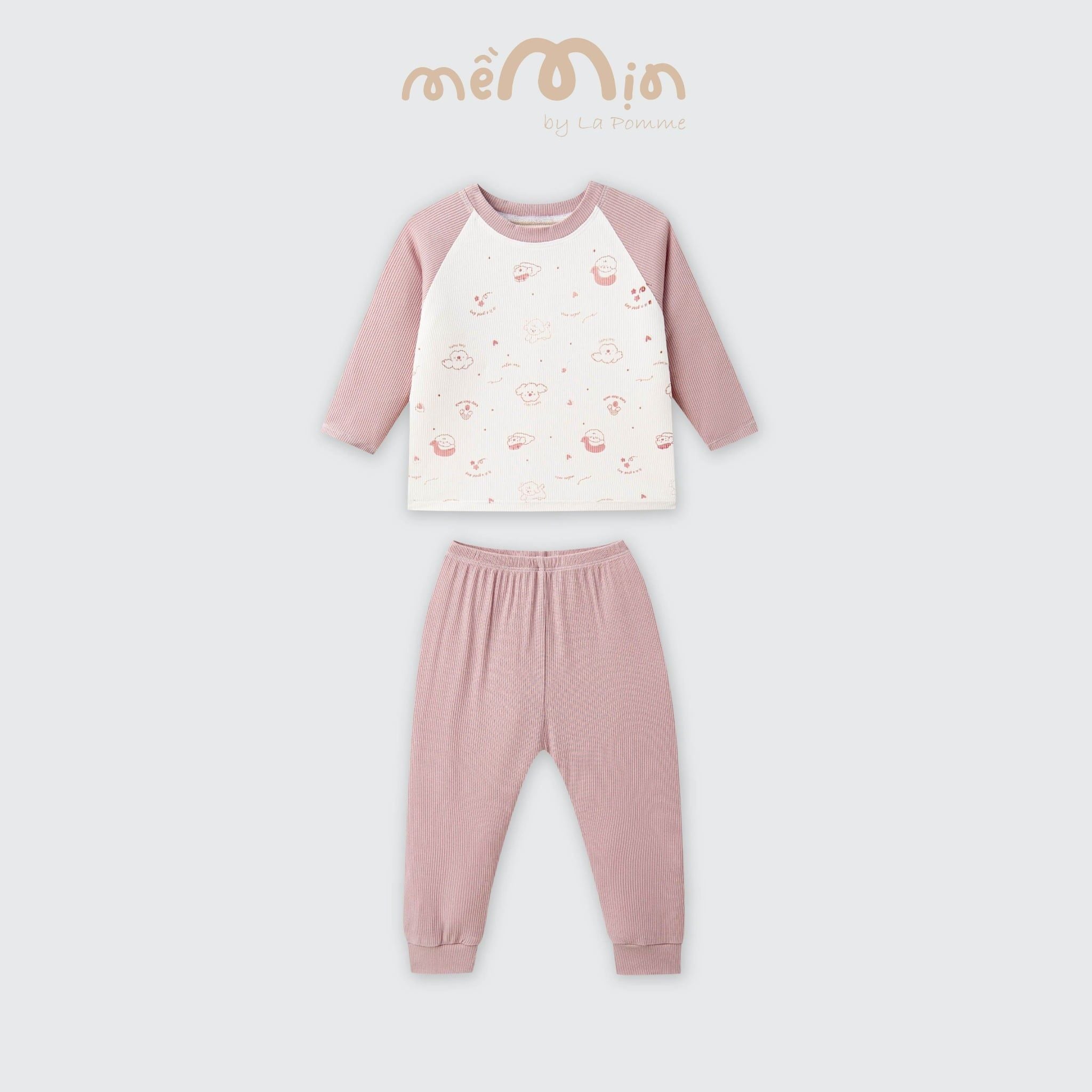  Bộ dài tay Mềm Mịn by La Pomme ngày năng động của cún con 