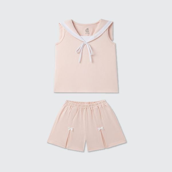  Bộ sát nách La Pomme cổ cách điệu tiểu thư lém lỉnh 