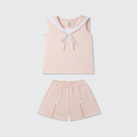  Bộ sát nách La Pomme cổ cách điệu tiểu thư lém lỉnh 