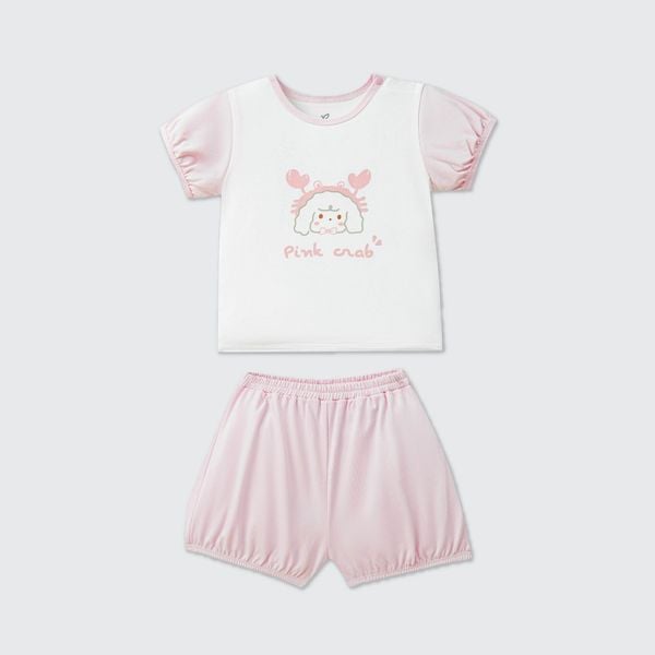  Bộ cộc tay La Pomme cua hồng dạo biển 