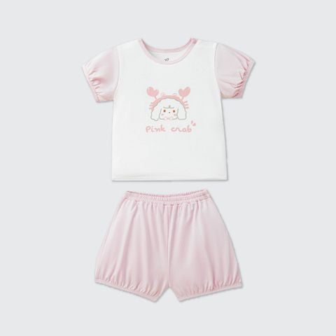  Bộ cộc tay La Pomme cua hồng dạo biển 