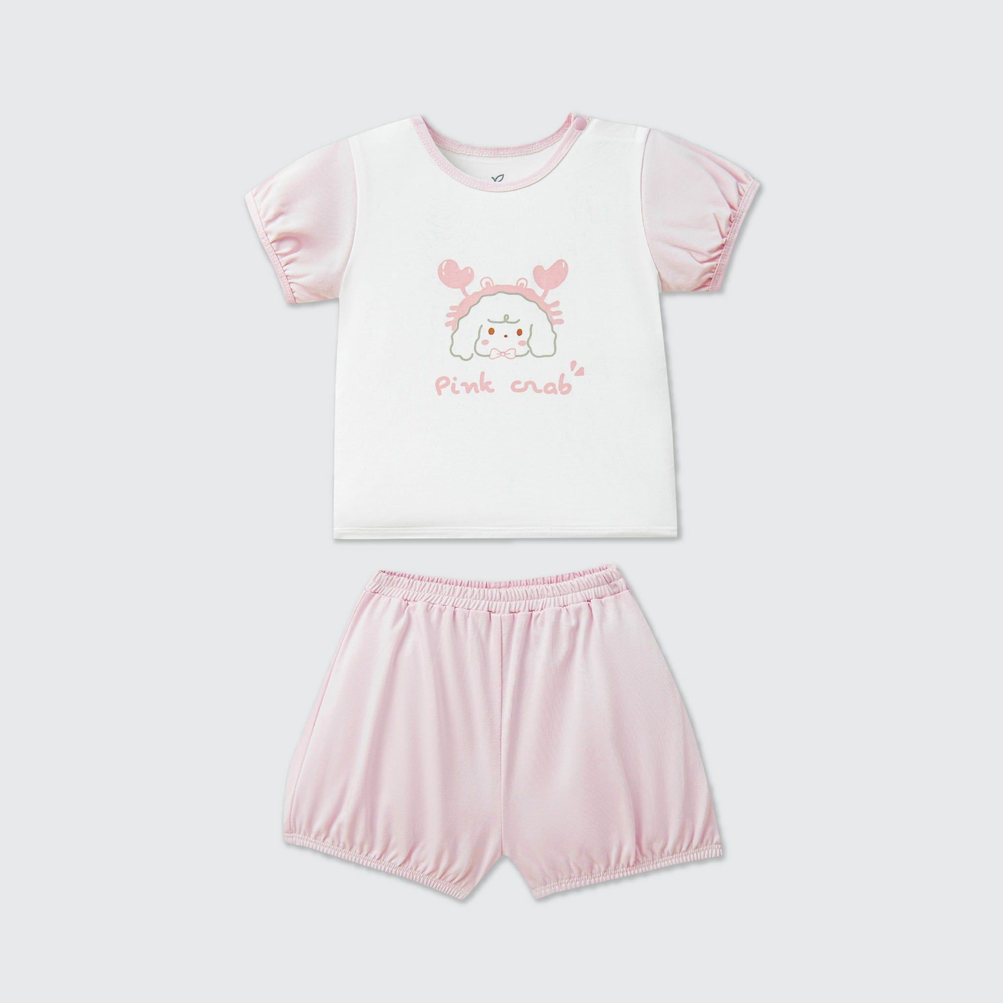  Bộ cộc tay La Pomme cua hồng dạo biển 