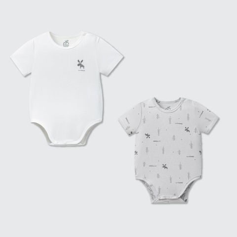  Set 2 body chip cộc tay La Pomme bạn hươu nhảy nhót 