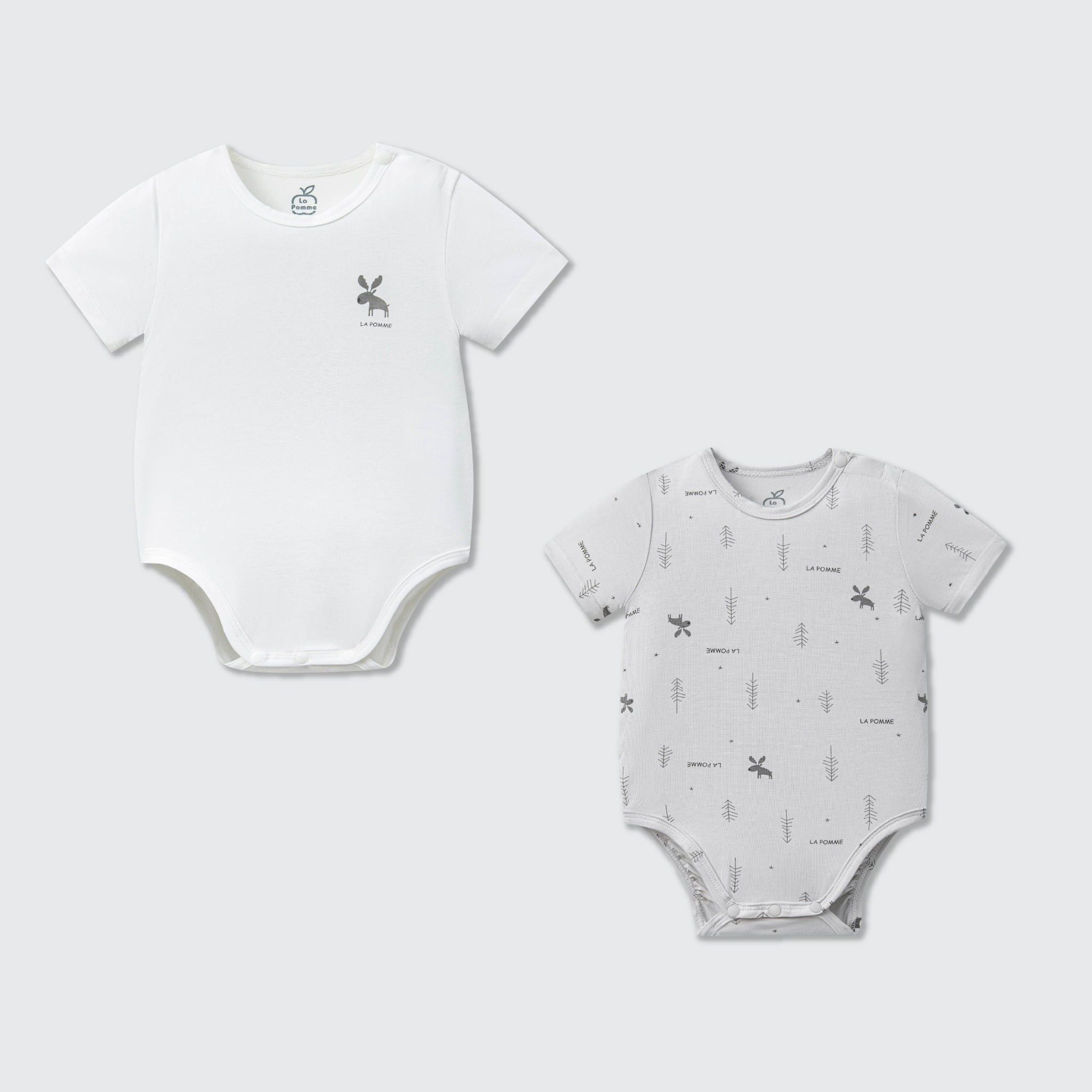  Set 2 body chip cộc tay La Pomme bạn hươu nhảy nhót 