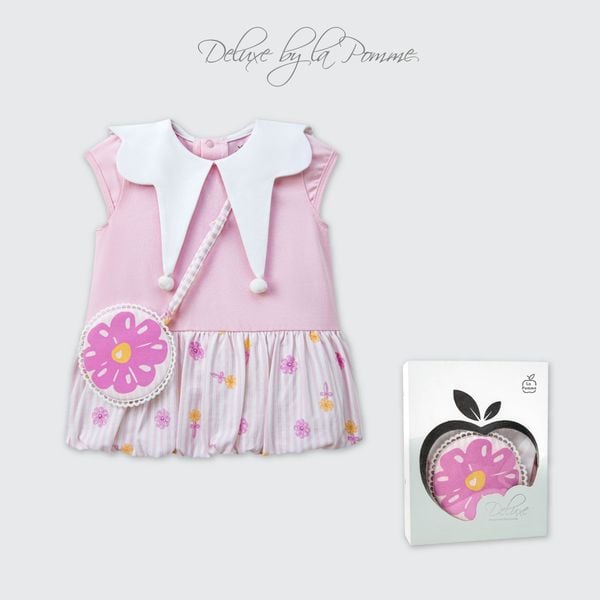  Đầm cộc tay La Pomme kèm túi hoa công chúa lễ hội 