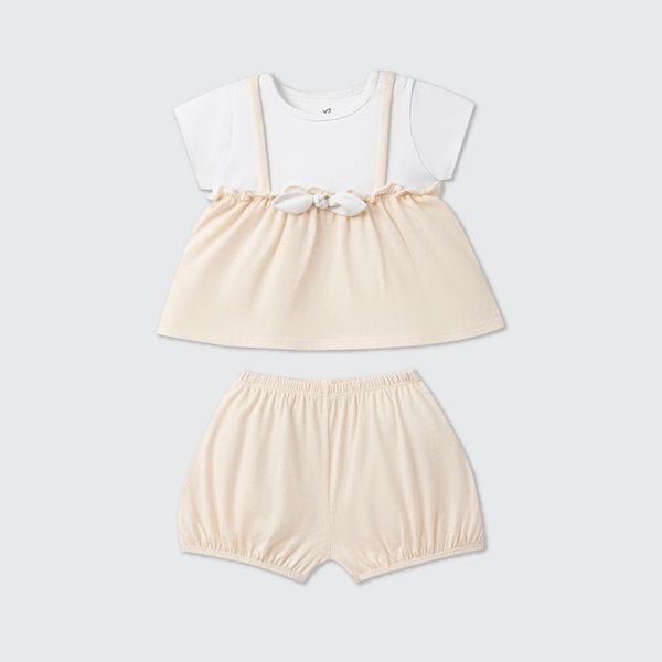  Bộ cộc tay La Pomme giả yếm tiểu thư ngọt ngào 