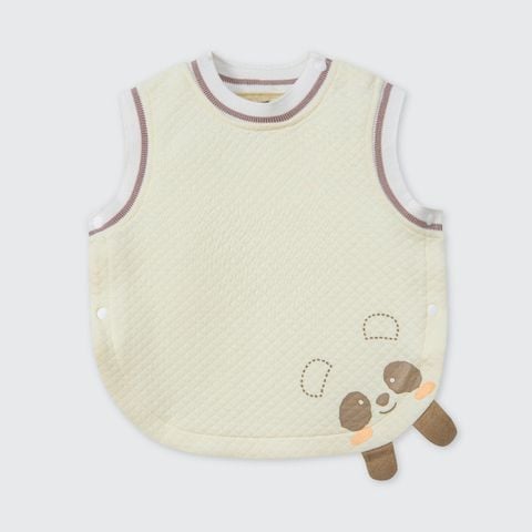  Áo gile La Pomme vạt bầu happy face 