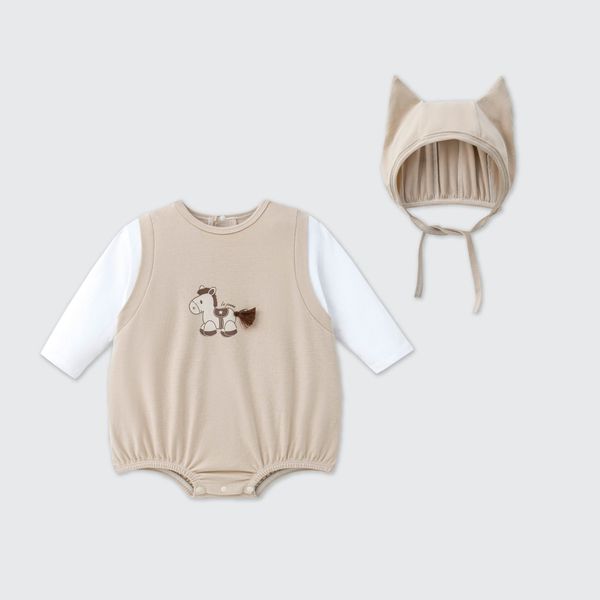  Body thời trang kèm mũ La Pomme ngựa gỗ tinh nghịch 