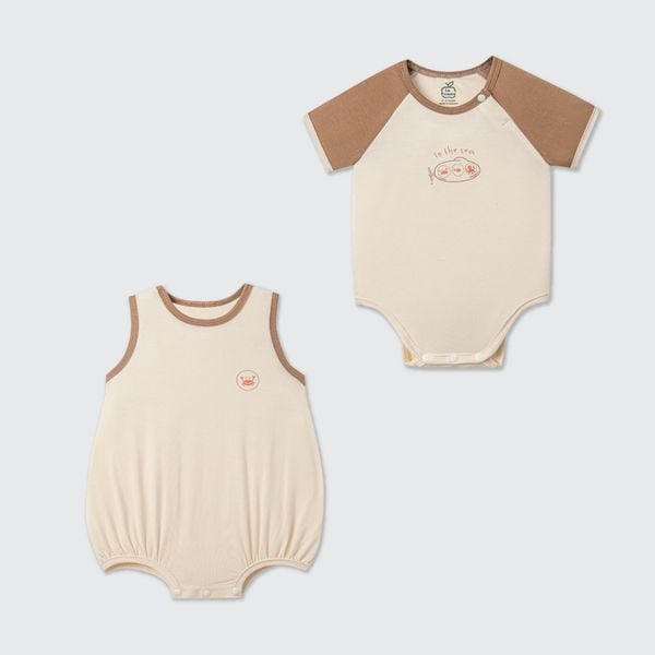  Set 2 Body chip cộc tay và sát nách La Pomme gia đình nhà cua 