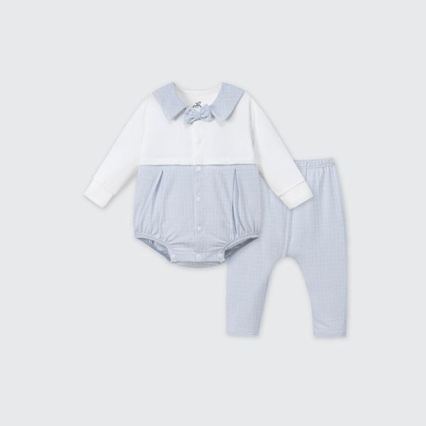  Set body chip dài tay kèm quần La Pomme phối cổ thanh lịch 