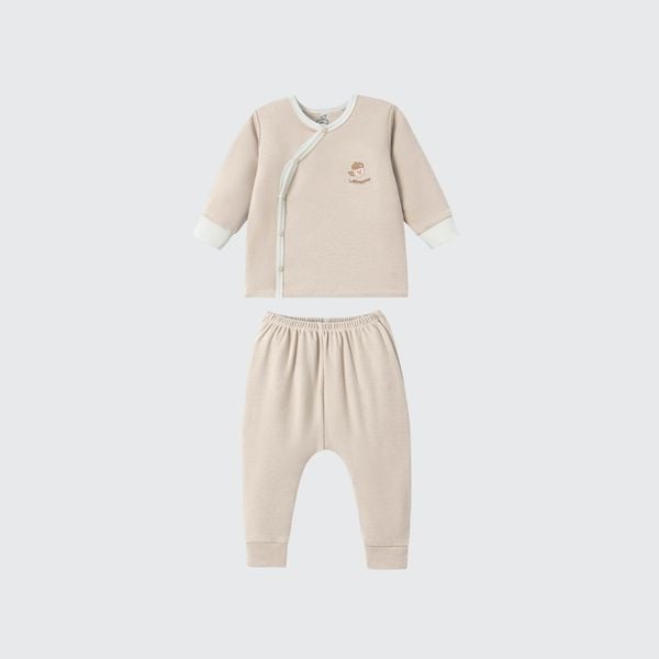  Bộ dài tay cúc lệch La Pomme phối màu dễ thương 