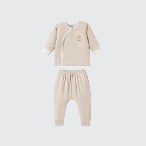  Bộ dài tay cúc lệch La Pomme phối màu dễ thương 