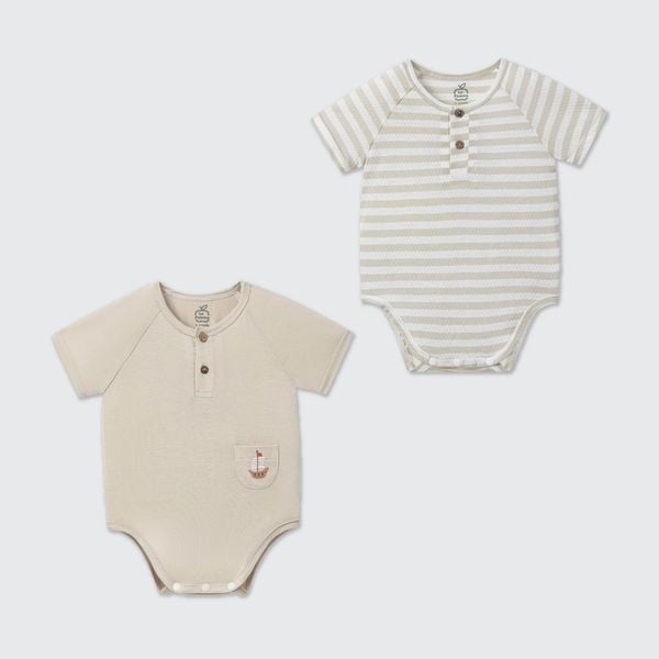  Set 2 Body chip cộc tay La Pomme thuyền buồm khỏe khoắn 