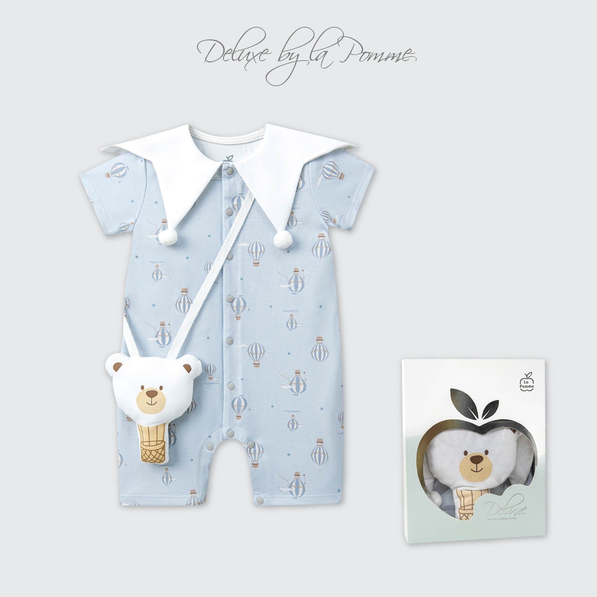  Body cộc tay La Pomme kèm gấu bông khinh khí cầu 