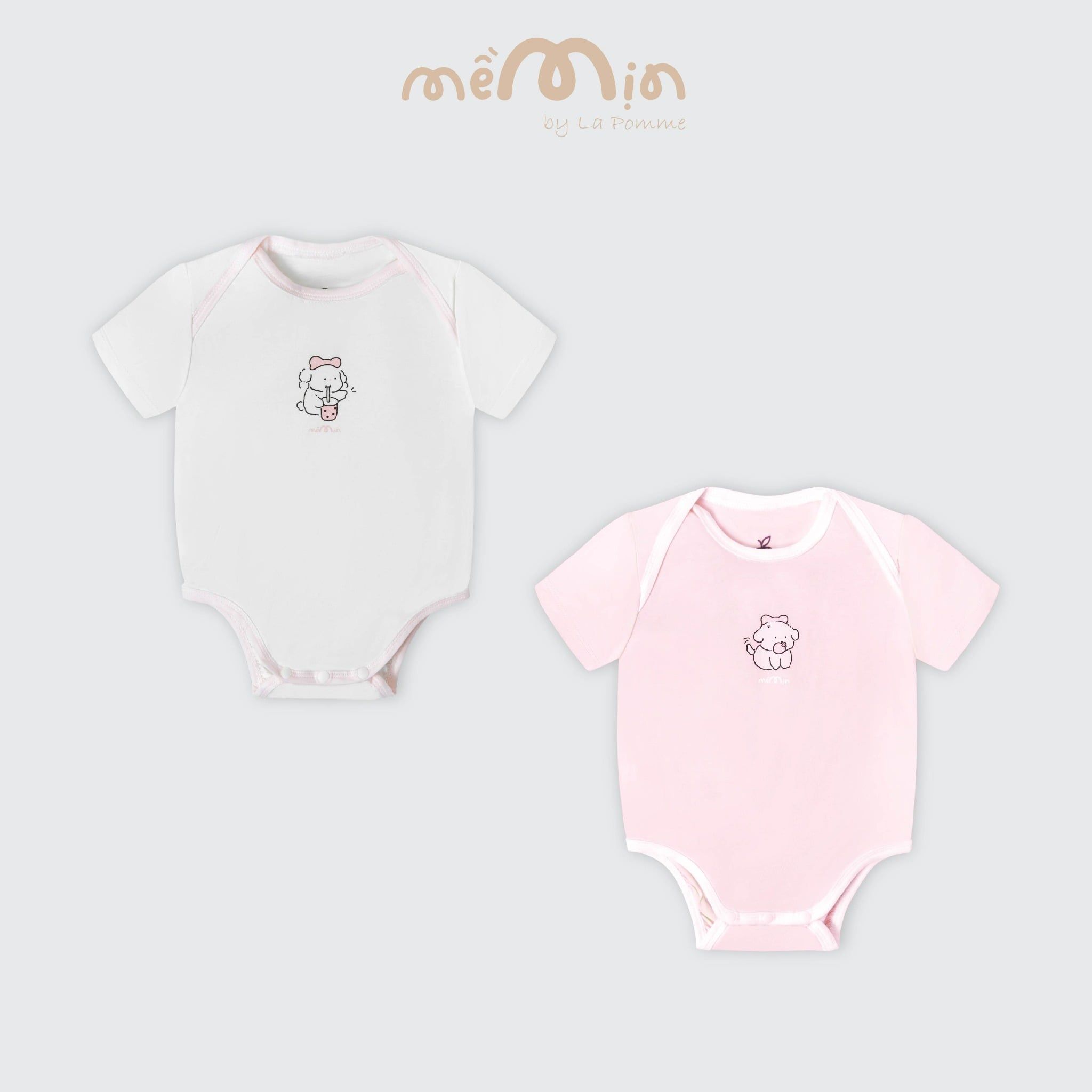  Set 2 Body chip cộc tay Mềm Mịn by La Pomme sắc màu dễ thương 