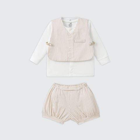  Bộ dài tay La Pomme kèm áo gile hoàng tử bé 