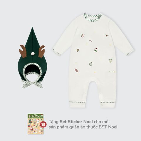  Body dài tay kèm mũ La Pomme tuần lộc ngộ nghĩnh 