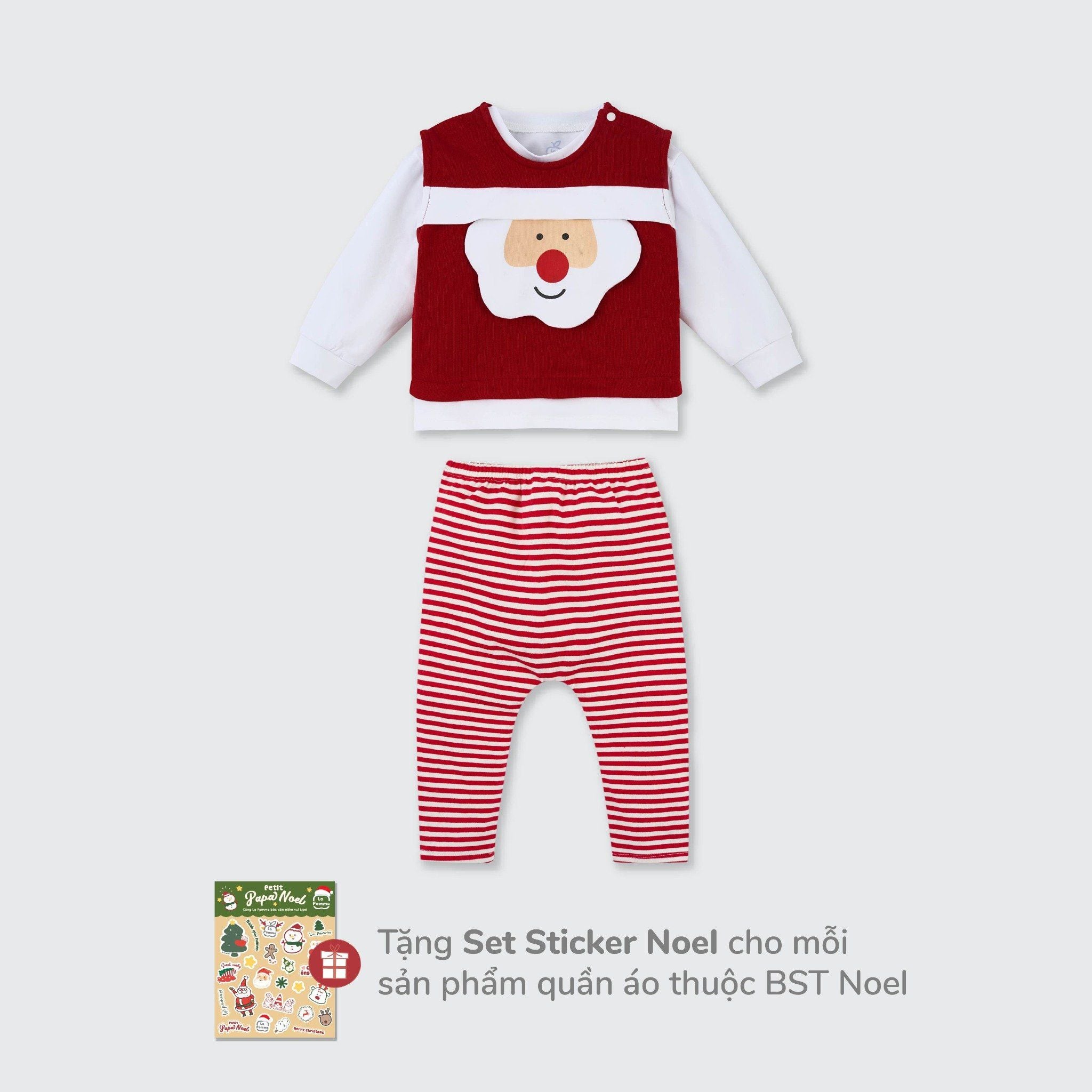  Bộ dài tay kèm áo gile La Pomme mùa an lành ghé chơi 