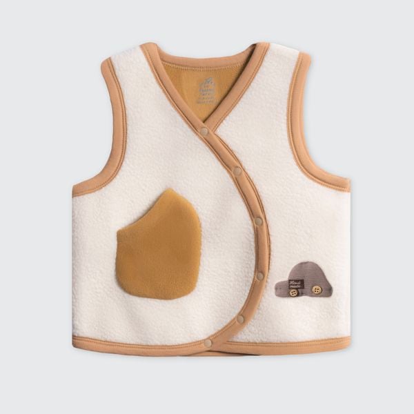  Áo gile La Pomme viền màu happy pola bear 