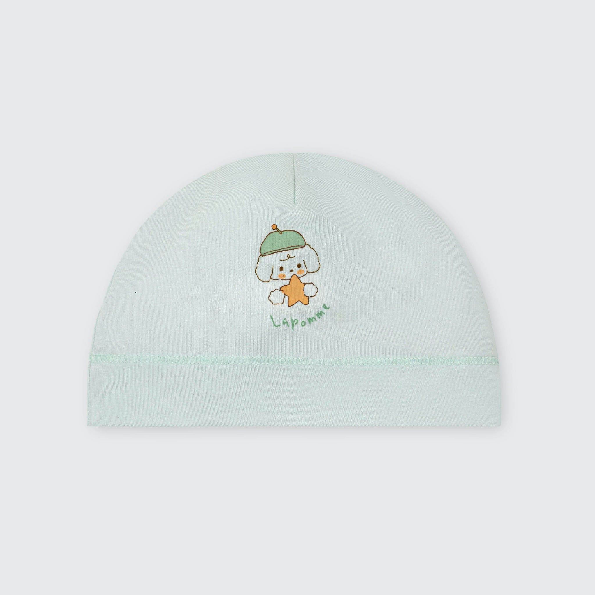  Mũ sơ sinh La Pomme bé cún lông mềm 