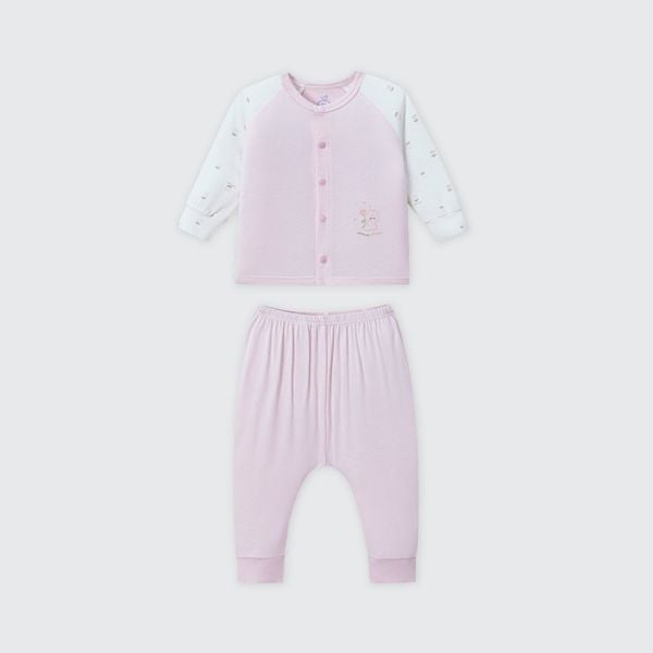  Bộ dài tay cúc thẳng La Pomme mềm mịn đón con yêu 