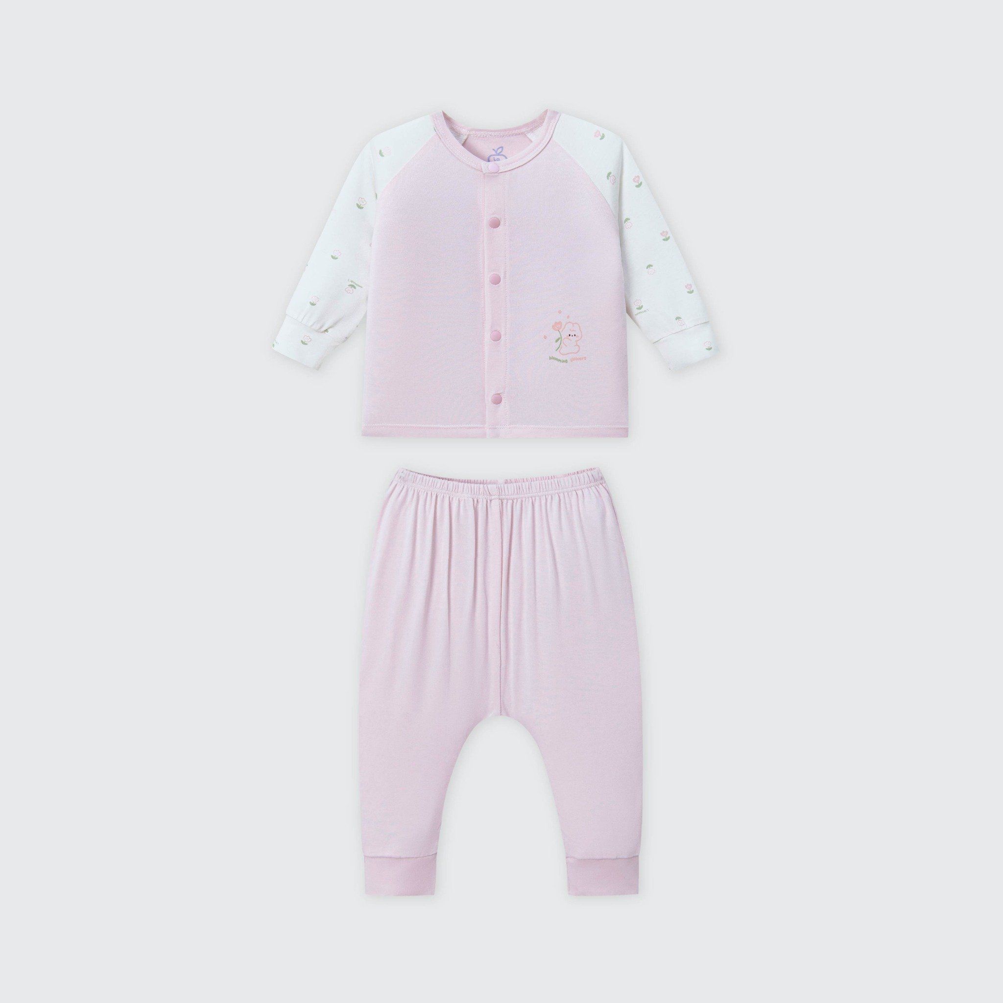  Bộ dài tay cúc thẳng La Pomme mềm mịn đón con yêu 