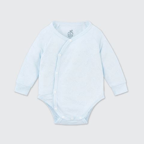  Body chip dài tay La Pomme dệt vân chìm gấu nhỏ 