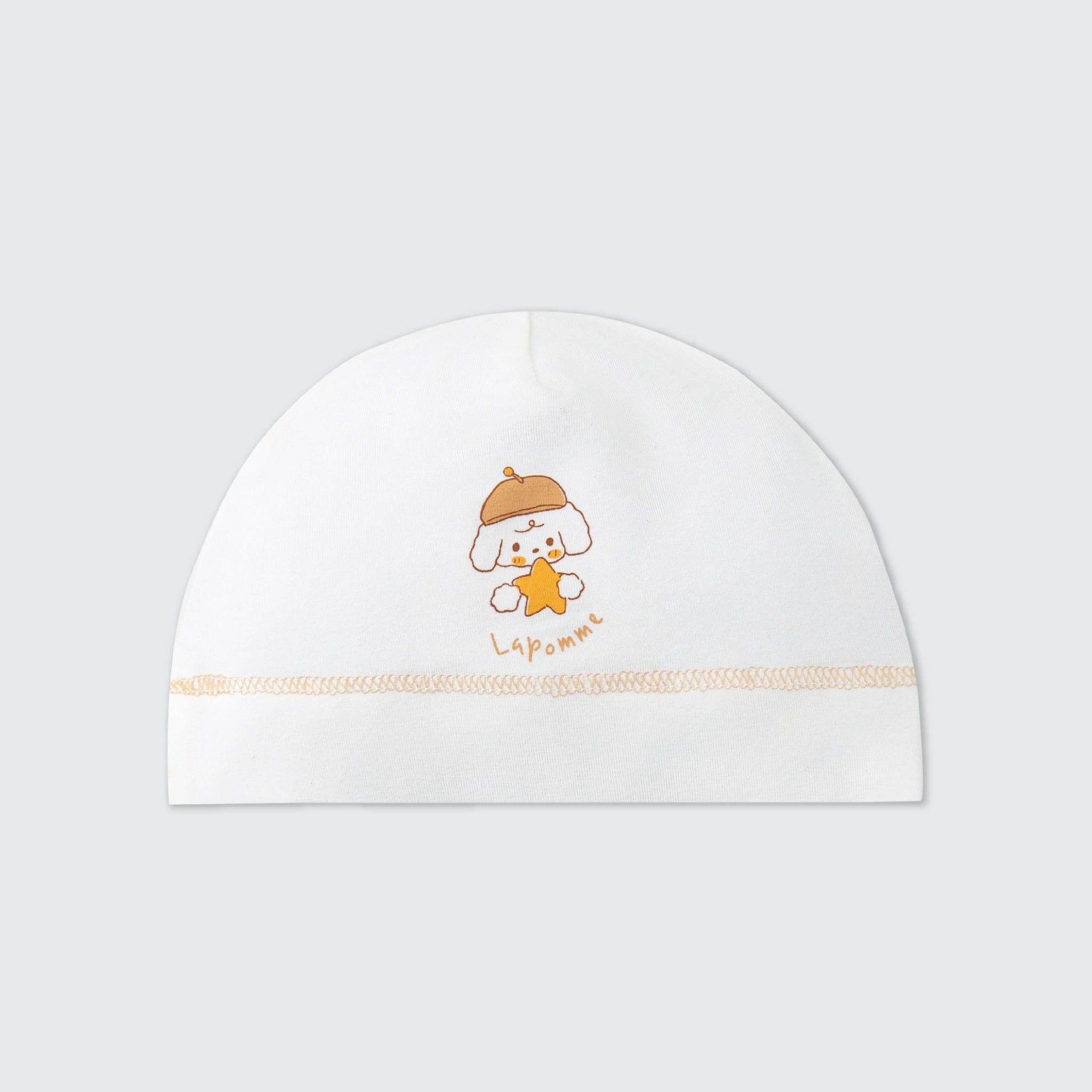  Mũ sơ sinh La Pomme bé cún lông mềm 