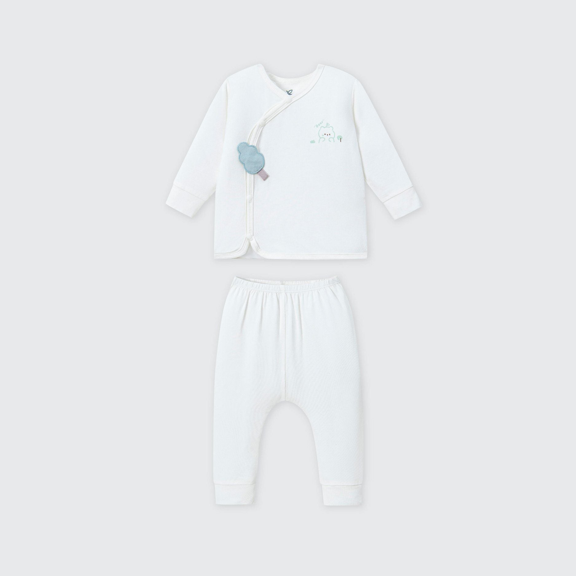  Bộ dài tay cúc lệch La Pomme mềm mịn đón con yêu 