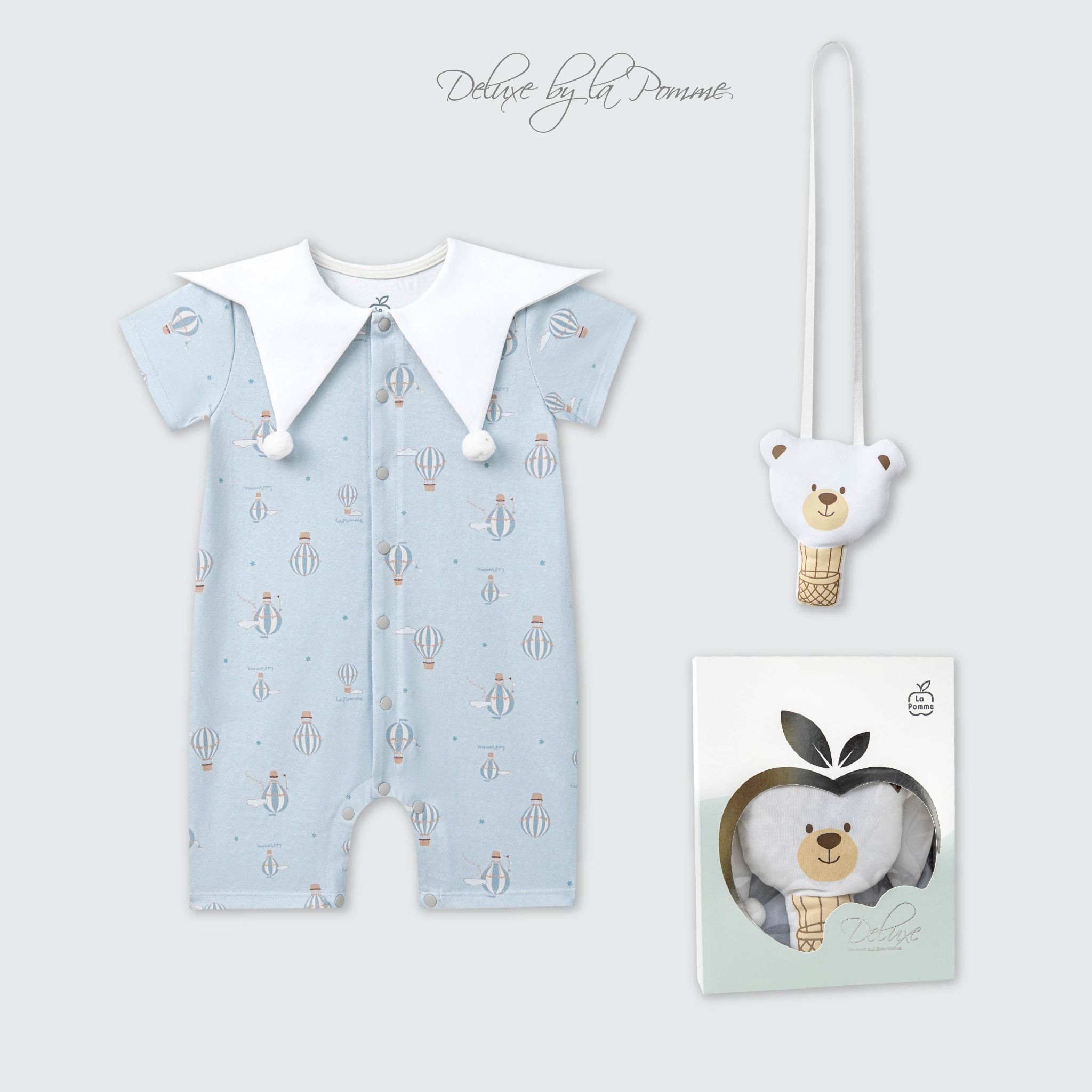  Body cộc tay La Pomme kèm gấu bông khinh khí cầu 