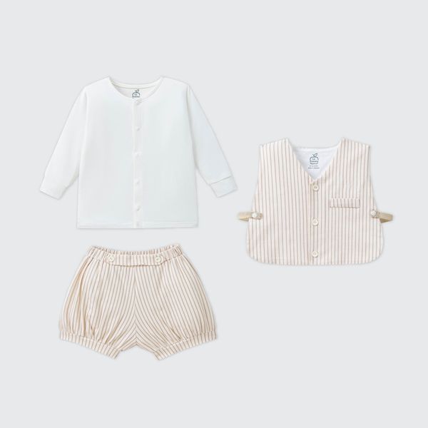  Bộ dài tay La Pomme kèm áo gile hoàng tử bé 