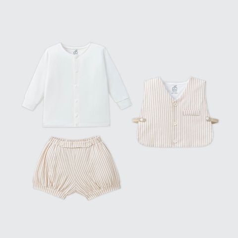  Bộ dài tay La Pomme kèm áo gile hoàng tử bé 