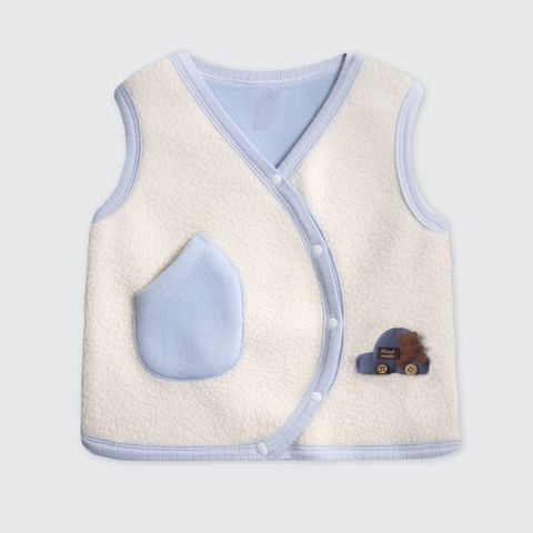  Áo gile La Pomme viền màu happy pola bear 