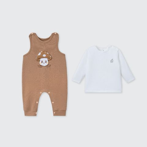  Set bộ yếm rời kèm áo dài tay La Pomme khu rừng vui nhộn 