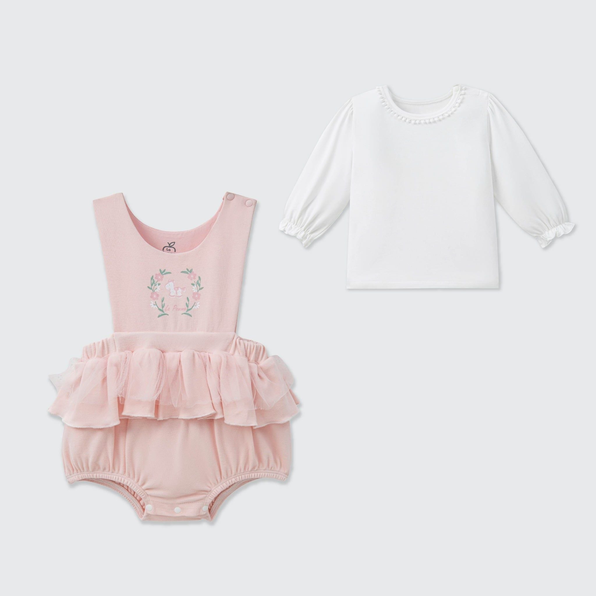  Set yếm và áo La Pomme đùa vui cùng bé 