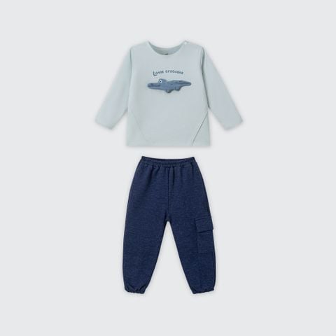  Bộ dài tay La Pomme cá sấu tinh nghịch 