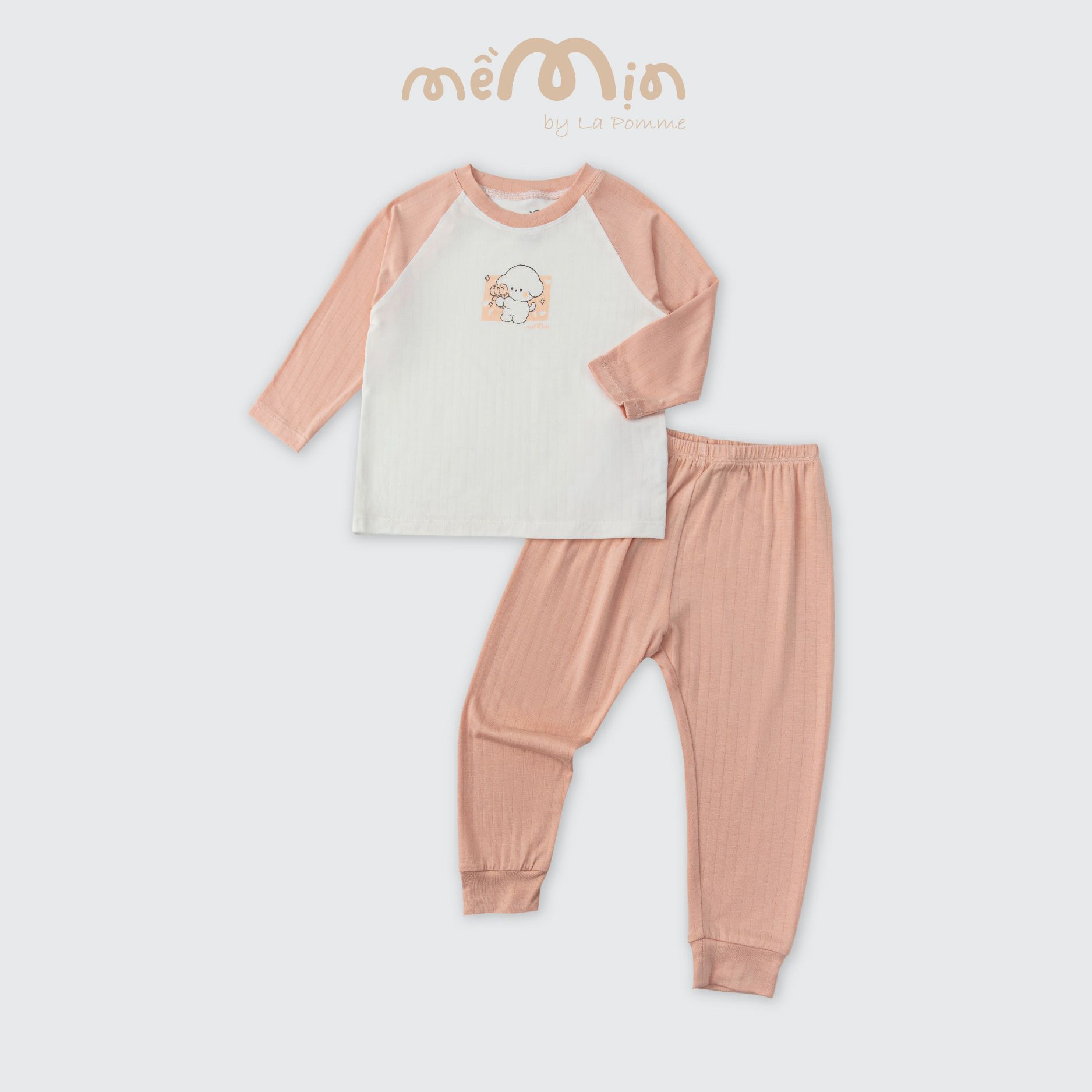  Bộ dài tay mềm mịn by La Pomme êm ái cùng puppy 