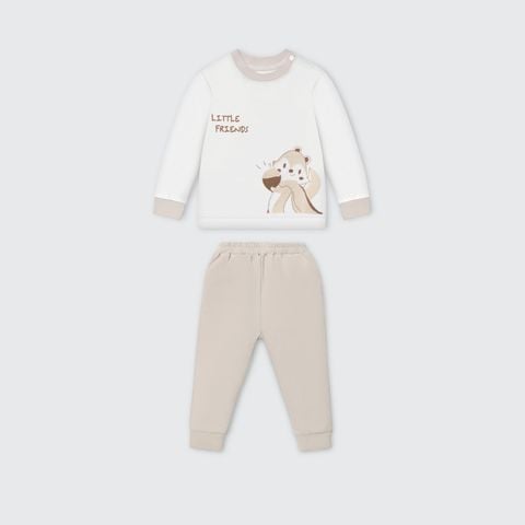  Bộ dài tay La Pomme phối màu sắc thu thơm mát 