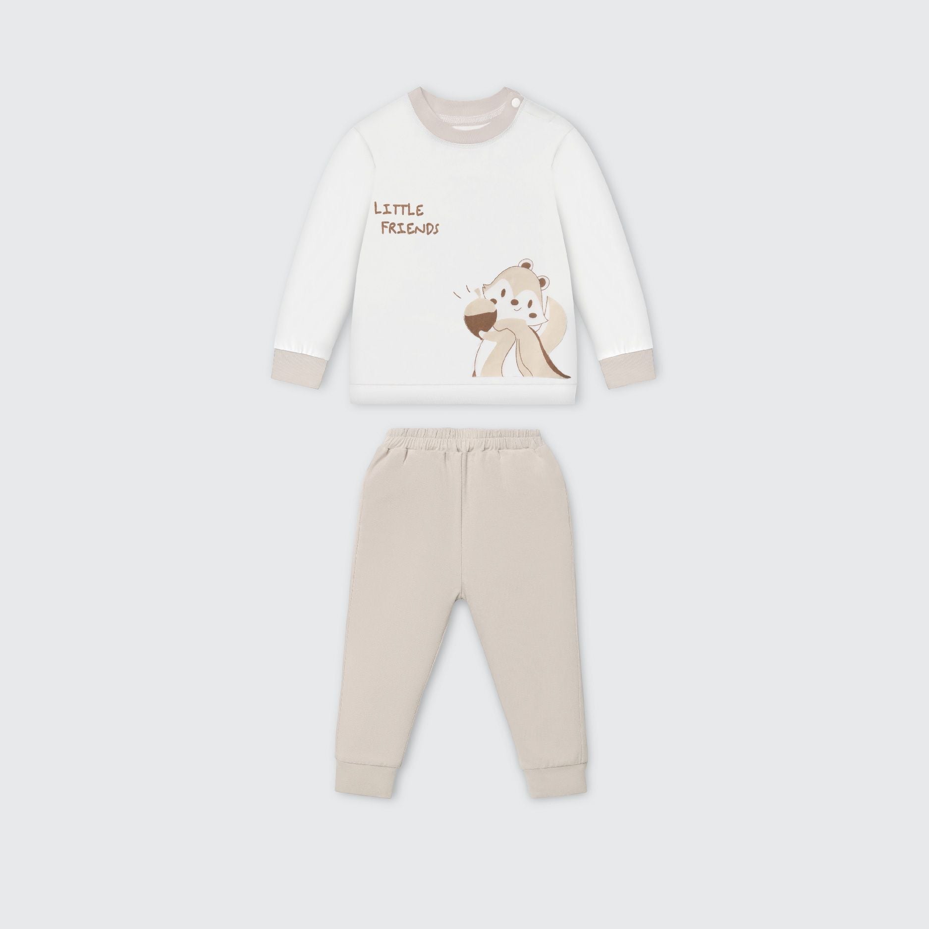  Bộ dài tay La Pomme phối màu sắc thu thơm mát 