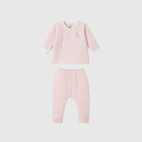  Bộ dài tay cúc lệch La Pomme phối màu dễ thương 