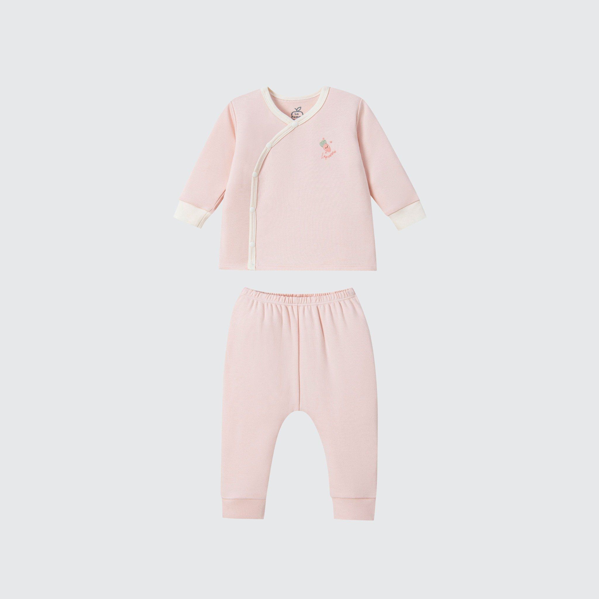  Bộ dài tay cúc lệch La Pomme phối màu dễ thương 