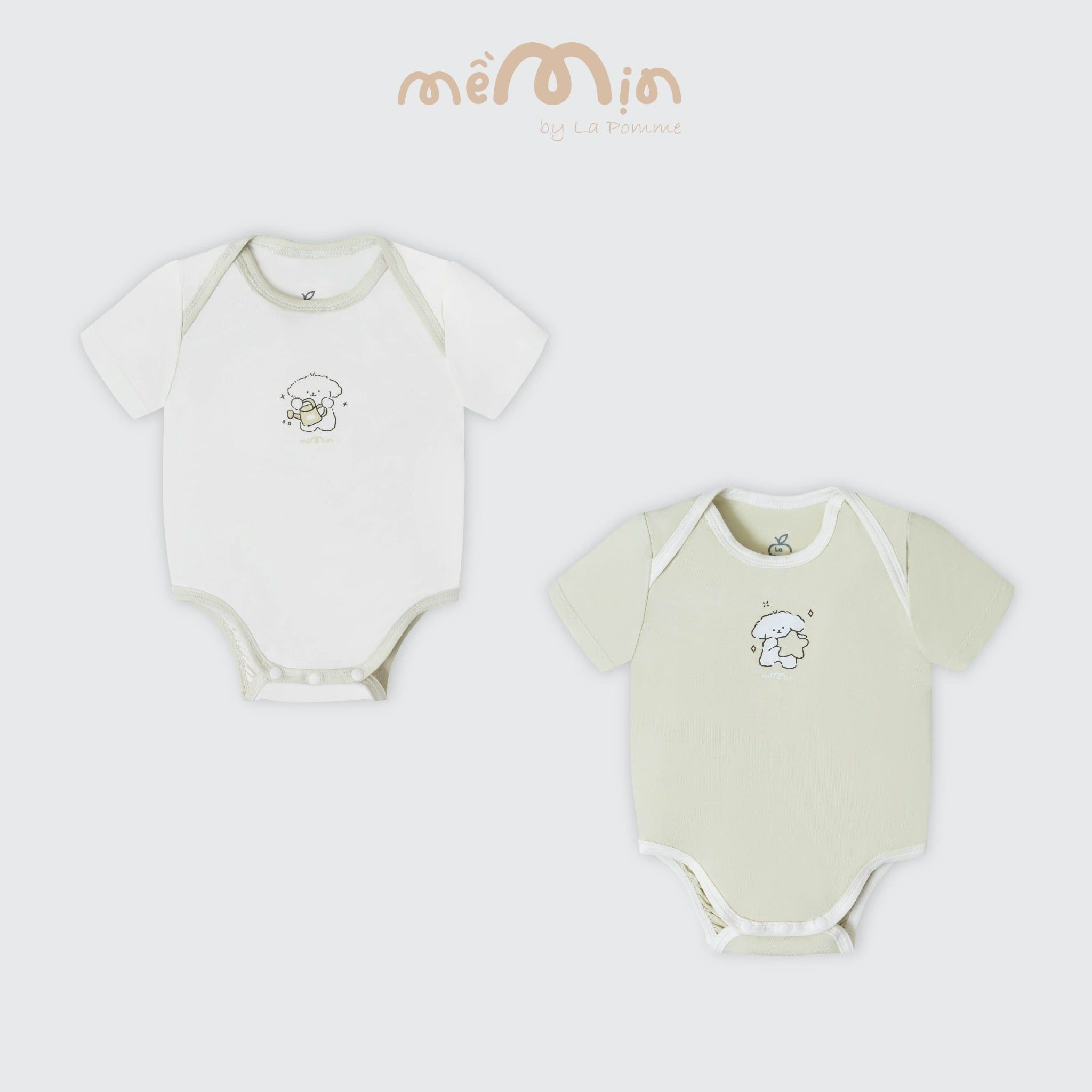  Set 2 Body chip cộc tay Mềm Mịn by La Pomme sắc màu dễ thương 