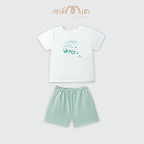  Bộ cộc tay Mềm Mịn by La Pomme phối sắc màu 