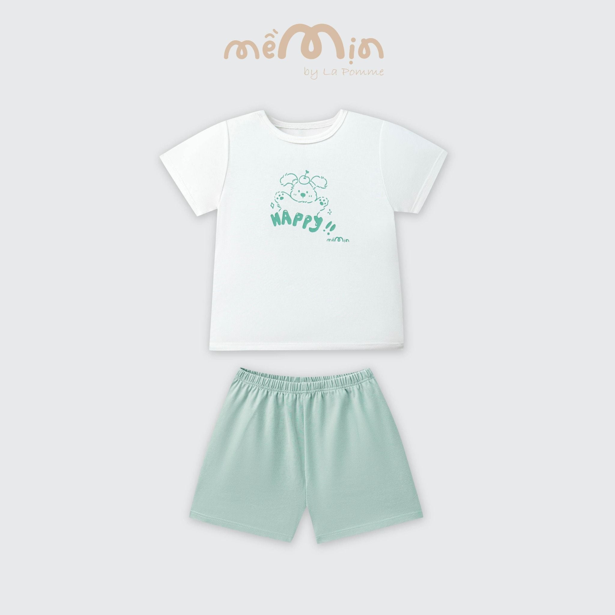  Bộ cộc tay Mềm Mịn by La Pomme phối sắc màu 