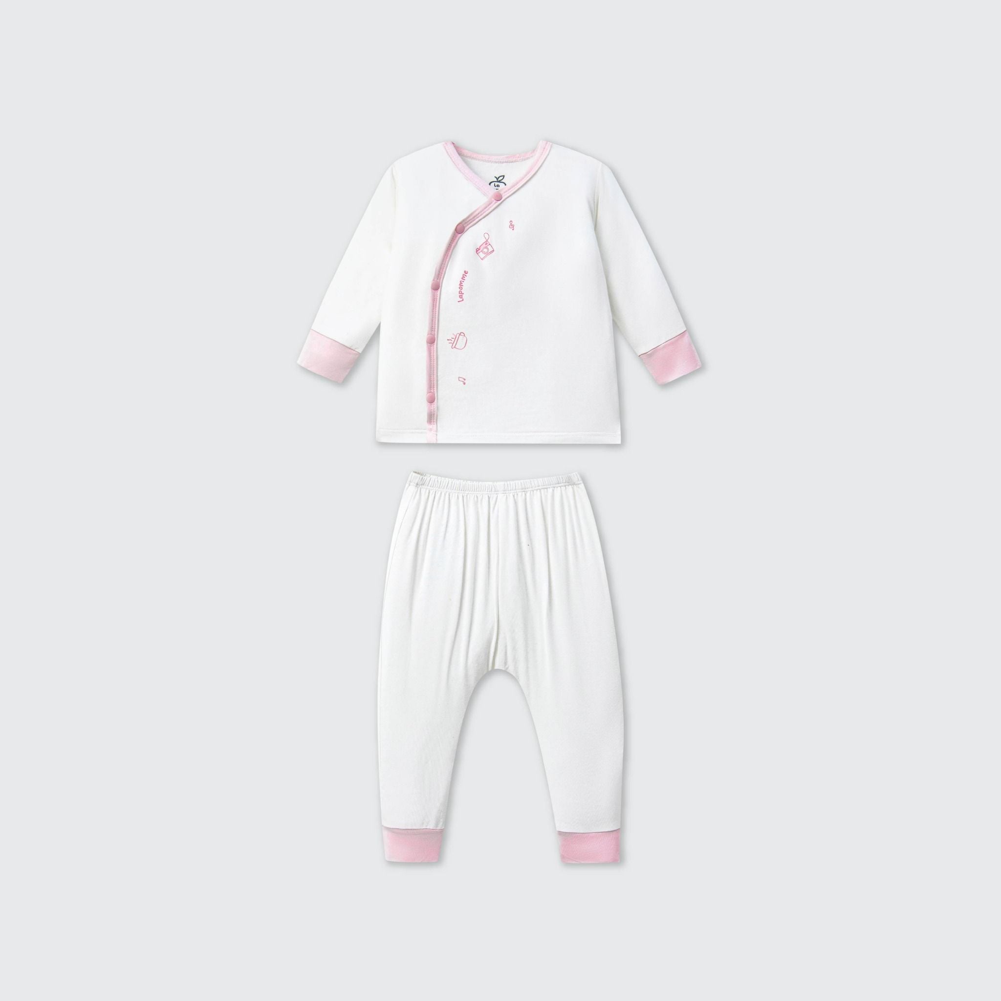  Bộ dài tay cúc lệch La Pomme nhiếp ảnh nhí 