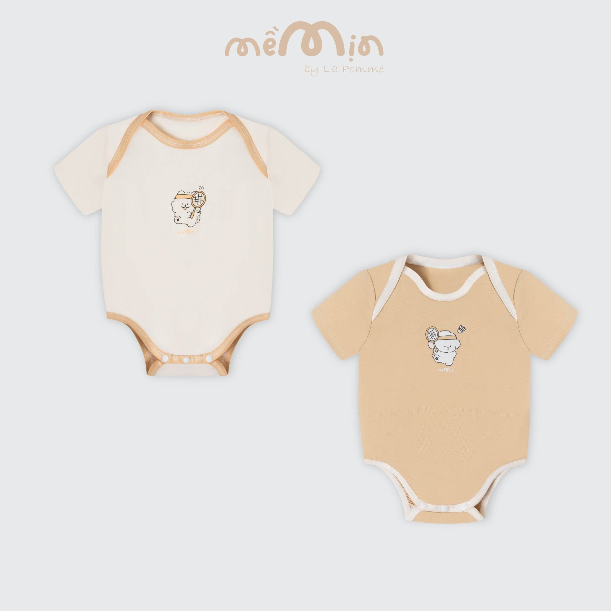  Set 2 Body chip cộc tay Mềm Mịn by La Pomme sắc màu dễ thương 